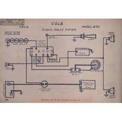 Cole 850 6volt Schema Electrique 1916 Delco V2