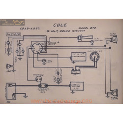 Cole 870 6volt Schema Elctrique 1919 1920 Delco