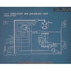 Cole Earo Eight 870 Schema Electrique 1919 1920 1921 1922