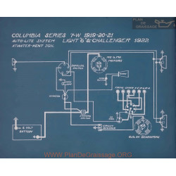 Columbia Light 6 Challenger Schema Electrique 1922