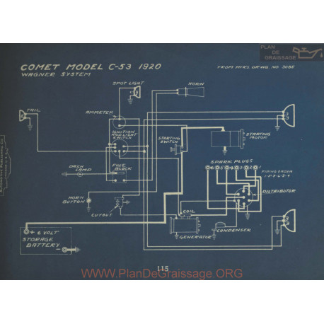 Comet C53 Schema Electrique 1920 Wagner