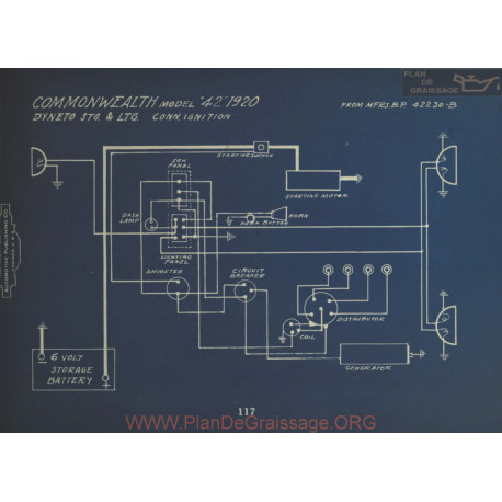 Commonwealth 42 Schema Electrique 1920 Dyneto