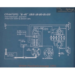 Crawford 6 40 Schema Electrique 1918 1919 1920 1921 1922