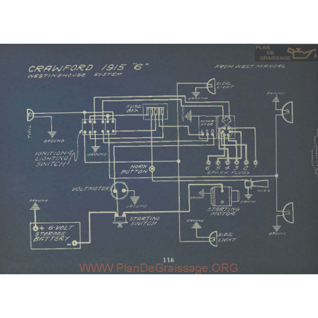 Crawford 6 Schema Electrique 1915 Westinghouse