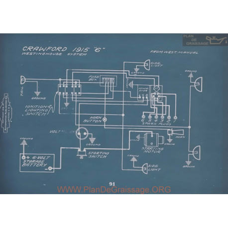 Crawford 6 Schema Electrique 1915