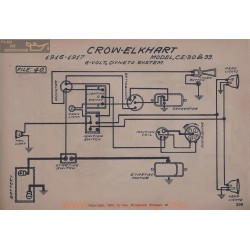 Crow Elkhart Ce 30 33 6volt Schema Electrique 1916 1917 Dyneto ver2