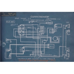 Cunningham V1 V2 6volt Schema Electrique 1916 1917 Westinghouse