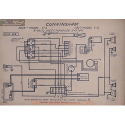 Cunningham V2 V1 6volt Schema Electrique 1916 1917 Westinghouse