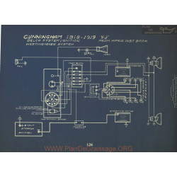 Cunningham V3 Schema Electrique 1918 1919 Delco Westighouse