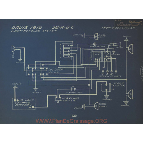 Davis 38a 38b 38c Schema Electrique 1915 Westinghouse