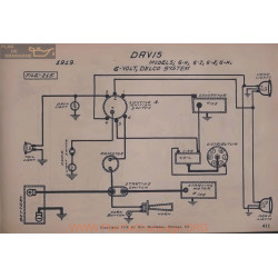 Davis 6h 6i 6j 6k 6volt Schema Electrique 1919 Delco