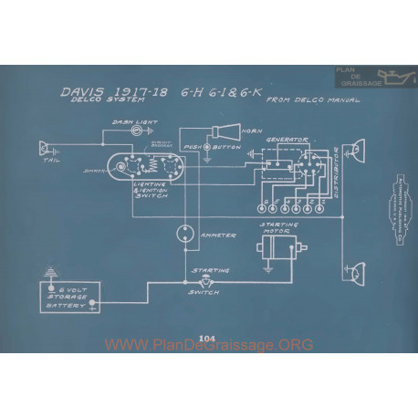 Davis 6h 6i 6k Schema Electrique 1917 1918