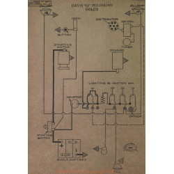 Davis 6j Schema Electrique 1917 1918 1919 Delco