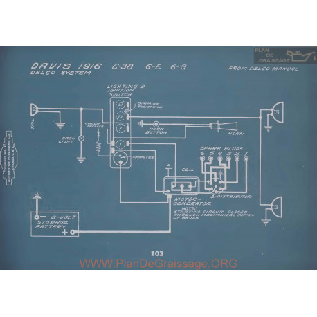 Davis C38 6e 6g Schema Electrique 1916 V2