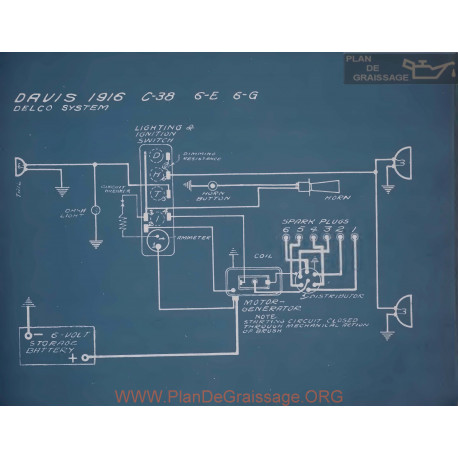 Davis C38 6e 6g Schema Electrique 1916