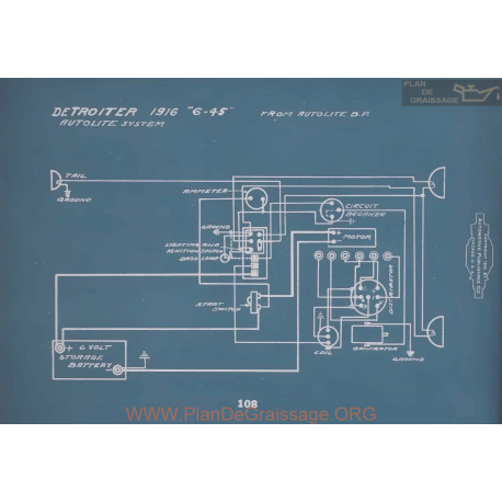 Detroiter 6 45 Schema Electrique 1916 V2