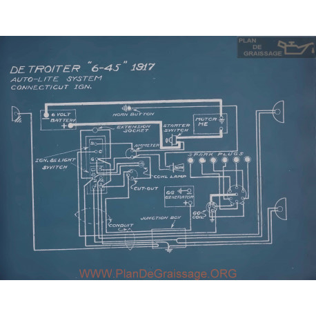 Detroiter 6 45 Schema Electrique 1917