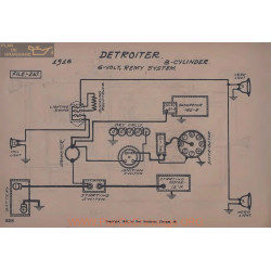 Detroiter 8cyl 6volt Schema Electrique 1916 Remy