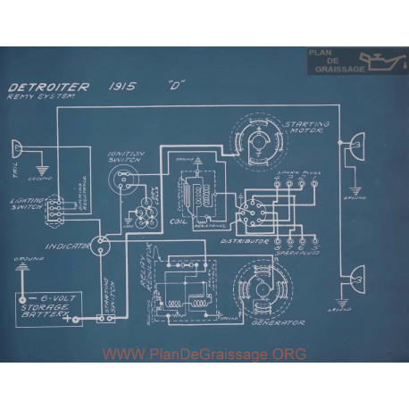 Detroiter D Schema Electrique 1915