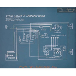 Dixie Flyer H Schema Electrique 1920 1921 1922