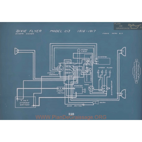 Dixie Flyer L3 Schema Electrique 1916 1917 V2