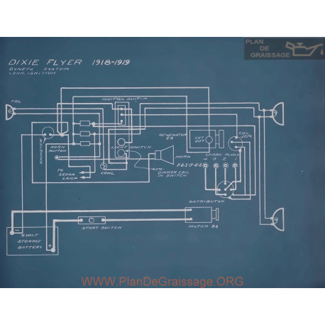 Dixie Flyer Schema Electrique 1918 1919