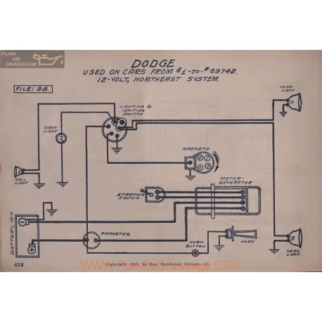 Dodge 1 A 69742 12volt Schema Electrique Northeast