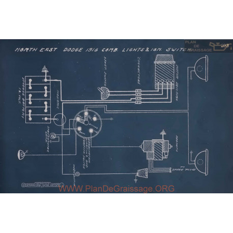 Dodge Light & Ign Switch Schema Electrique 1916