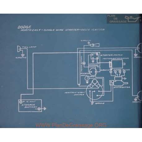 Dodge North East Single Wire Delco Schema Electrique