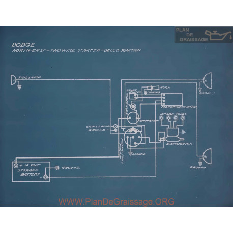 Dodge North East Two Wire Delco Schema Electrique