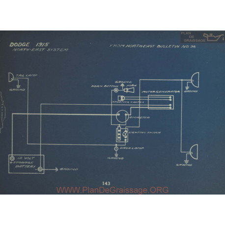 Dodge Schema Electrique 1915 North East