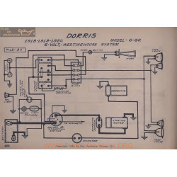 Dorris 6 80 6volt Schema Electrique 1918 1919 19220 Westinghouse