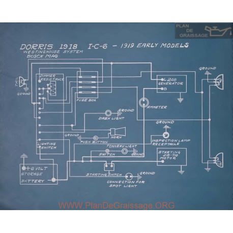 Dorris Early Models Schema Electrique 1919