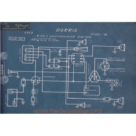 Dorris H 6volt Schema Electrique 1913 Westinghouse