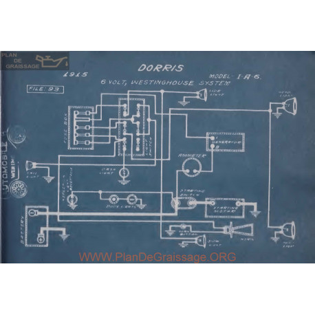 Dorris I A 6 6volt Schema Electrique 1915 Westinghouse