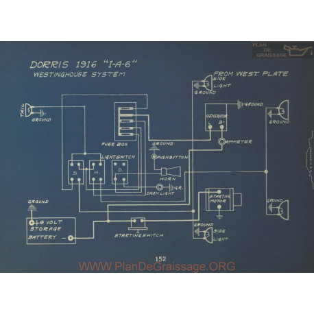 Dorris I A 6 Schema Electrique 1916 Westinghouse