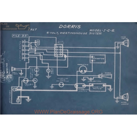 Dorris I C 6 6volt Schema Electrique 1917 Westinghouse