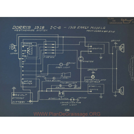 Dorris I C 6 Schema Electrique 1918 1919 Westinghouse