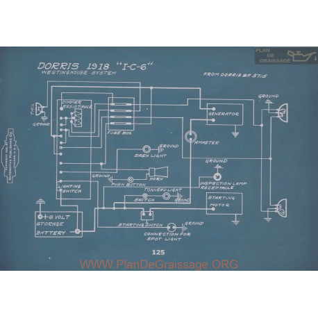 Dorris I C 6 Schema Electrique 1918 V2