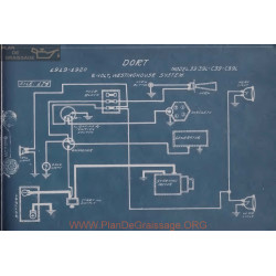 Dort 39 39l C39 C39l 6volt Schema Electrique 1919 1920 Westinghouse