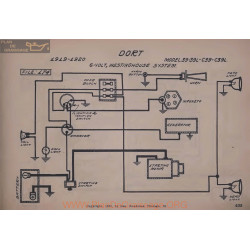 Dort 39 L C39 C39l 6volt Schema Electrique 1919 1920 Westinghouse