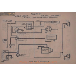 Dort 39l Export 6volt Schema Electrique 1920 1921 Westinghouse