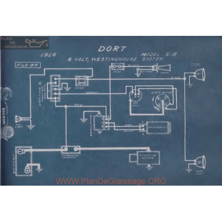 Dort 5a 6volt Schema Electrique 1916 Westinghouse