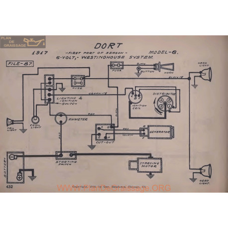 Dort 6 6volt Schema Electrique 1917 Westinghouse V2