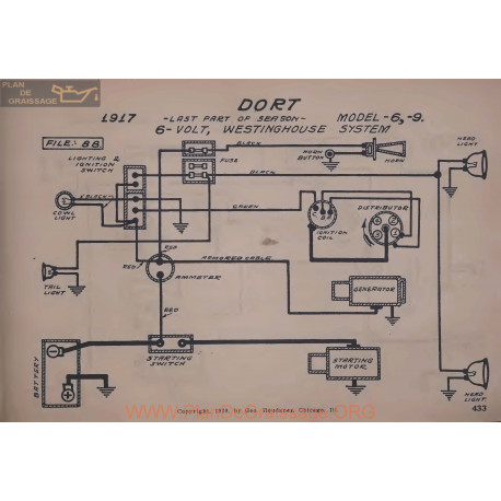 Dort 6 9 6volt Schema Electrique 1917 Westinghouse V2