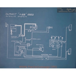 Durant A22 Schema Electrique 1922