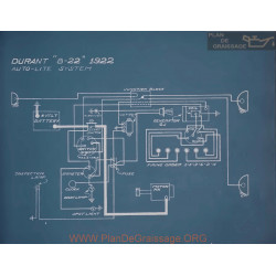 Durant B22 Schema Electrique 1922