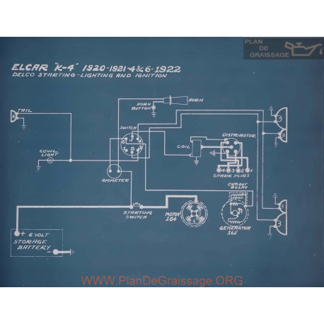 Elcar 4 6 Schema Electrique 1922