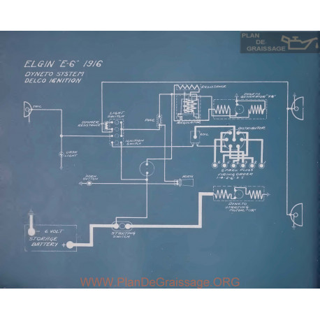 Elgin E6 Schema Electrique 1916