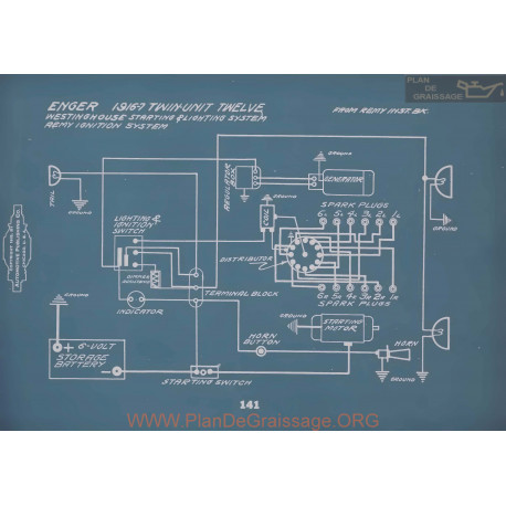 Enger Twin Unit Twelve Schema Electrique 1916 1917 V2